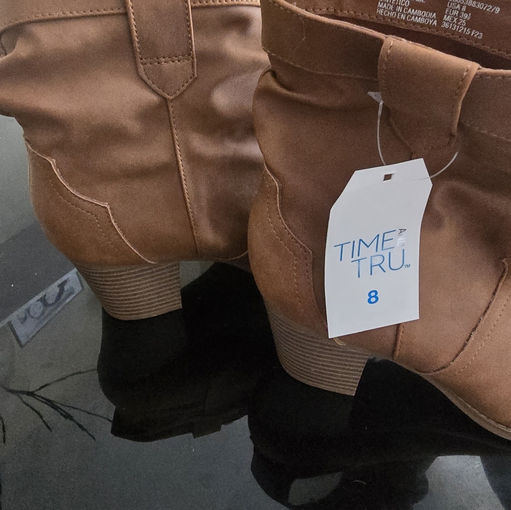 Time and Tru Brown Ankle Boots